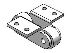 Roller Chain, ANSI Extended Pitch Attach, C2062 Pitch, Part, Carbon Steel, 1-1/2" Pitch, 1 Strand, K-1, 