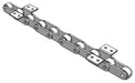Roller Chain, ANSI Extended Pitch Attach, C2062 Pitch, Attachment Chain, 600 Stainless , 1-1/2" Pitch, 1 Strand, K-2, E6LP