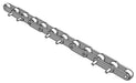 Roller Chain, ANSI Extended Pitch Attach, C2062 Pitch, Attachment Chain, Carbon Steel, 1-1/2" Pitch, 1 Strand, D-3, E4LP