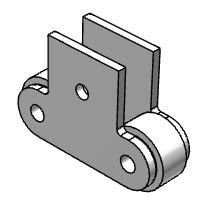 Roller Chain, ANSI Extended Pitch Attach, C2062 Pitch, Part, 304 Stainless , 1-1/2" Pitch, 1 Strand, SK-1, 