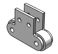 Roller Chain, ANSI Extended Pitch Attach, C2062 Pitch, Part, 304 Stainless , 1-1/2" Pitch, 1 Strand, SK-2, 