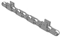Roller Chain, ANSI Extended Pitch Attach, C2062 Pitch, Attachment Chain, 304 Stainless , 1-1/2" Pitch, 1 Strand, SK-1, E6LP