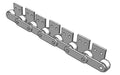 Roller Chain, ANSI Extended Pitch Attach, C2080 Pitch, Attachment Chain, 600 Stainless , 2" Pitch, 1 Strand, SA-2, EL