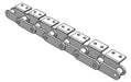 Roller Chain, ANSI Extended Pitch Attach, C2080 Pitch, Attachment Chain, Carbon Steel, 2" Pitch, 1 Strand, A-2, E3L