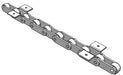 Roller Chain, ANSI Extended Pitch Attach, C2080 Pitch, Attachment Chain, Carbon Steel, 2" Pitch, 1 Strand, K-1, E6LP