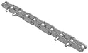 Roller Chain, ANSI Extended Pitch Attach, C2080 Pitch, Attachment Chain, 304 Stainless , 2" Pitch, 1 Strand, D-3, E6LP