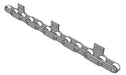 Roller Chain, ANSI Extended Pitch Attach, C2082 Pitch, Attachment Chain, Carbon Steel, 2" Pitch, 1 Strand, SA-2, E4LP