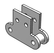 Roller Chain, ANSI Extended Pitch Attach, C2120 Pitch, Part, Carbon Steel, 3" Pitch, 1 Strand, SK-2, 