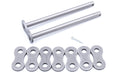 Roller Chain, ANSI Standard, 25 Pitch, Part, 304 Stainless , 1/4" Pitch, 1 Strand,