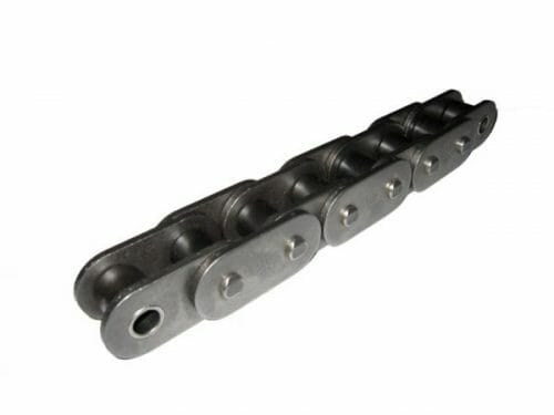Roller Chain, British Metric ISO, 32B Pitch, Chain, Carbon Steel, 2" Pitch, 1 Strand,