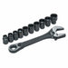 Crescent Tools Pass-Thru X6 Black Oxide Adjustable Wrench and Spline Socket Set, 11 PC