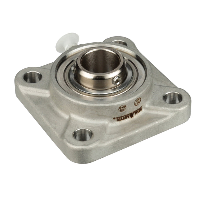 Sealmaster CRFS-PN12 Mounted Ball Bearings, Phosphorous Nickel Coated Bearing, 4 Bolt Flange Bearings, 3/4" Diameter, Stainless Steel Housing, Set Screw Locking, High Performance Seal (HPS), Wide Inner Race