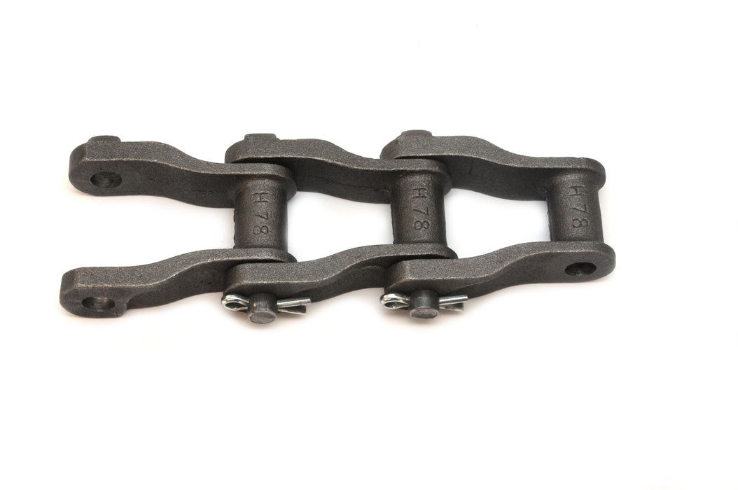 Engineering Chain, H Type Mill Chain, H78 Pitch, Chain, Cast Iron, 2.609" Pitch, 1 Strand,