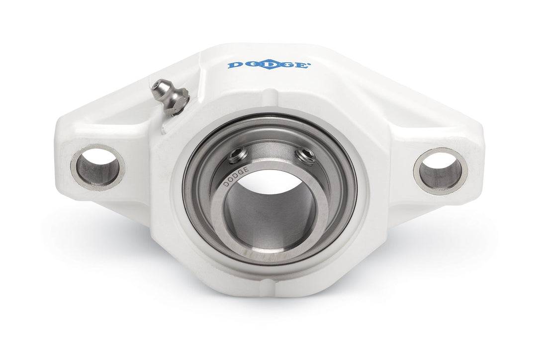 F2B-SCEZ-30M-PCR Set Screw E-Z Kleen 2-Bolt Flange Bearing