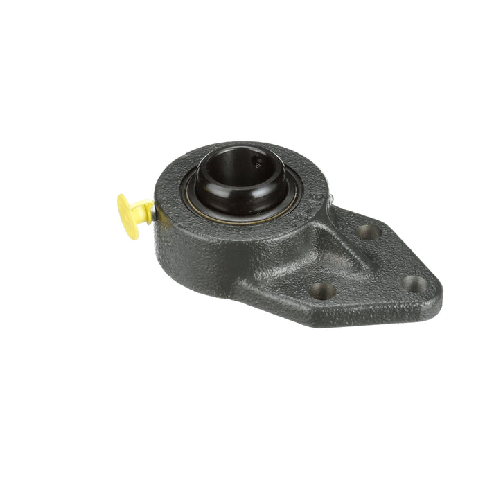 Sealmaster FB-8 Mounted Ball Bearings, Black Oxide Bearing, 3 Bolt Flange Bracket Bearings, 1/2" Diameter, Cast Iron Housing, Set Screw Locking, Felt Labyrinth Seal, Wide Inner Race