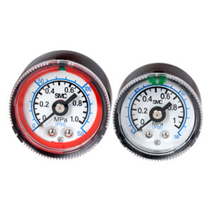 G46-10-N01-L-C2 GAUGE WITH COLOR ZONE LIMIT INDICATOR