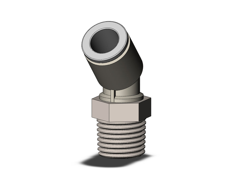 KQ2K08-02NS FITTING, 45 DEG MALE ELBOW