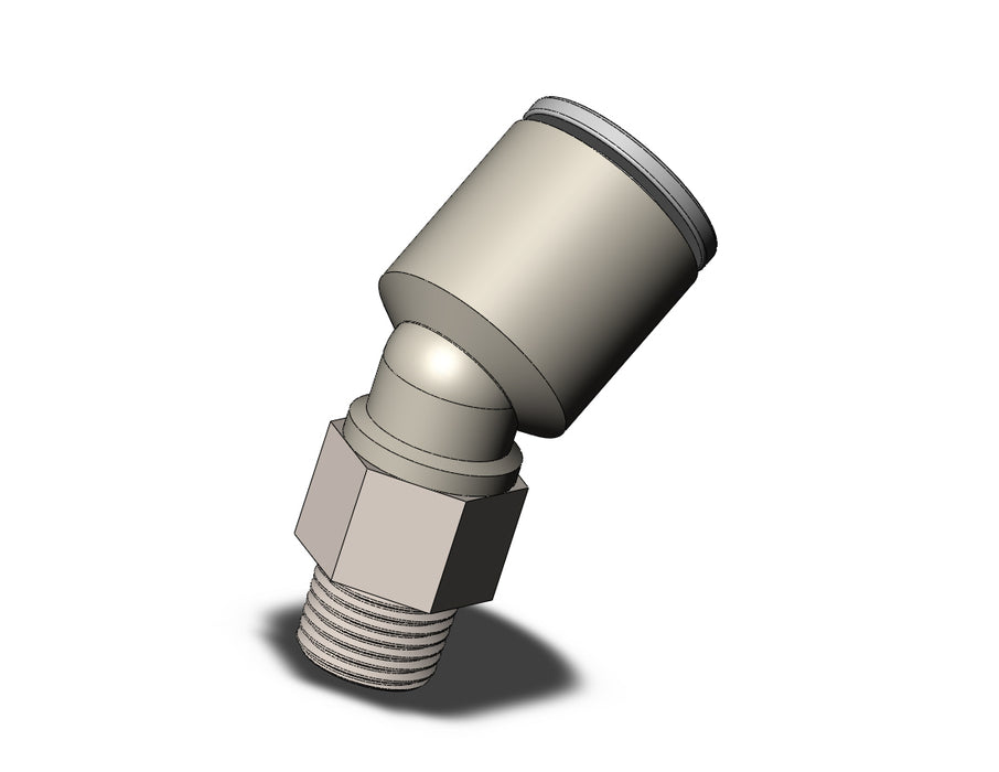 KQ2K10-01N FITTING, 45 DEG MALE ELBOW