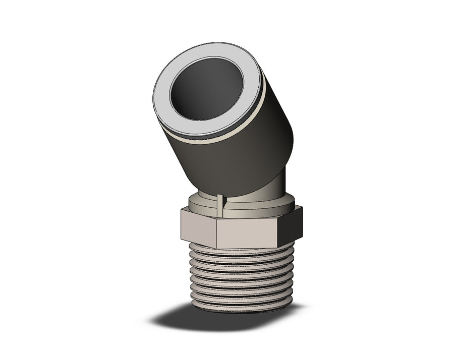 KQ2K12-03NS FITTING, 45 DEG MALE ELBOW