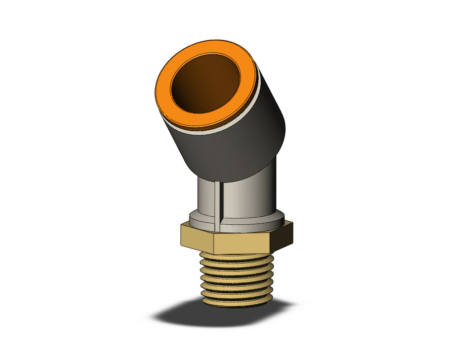 KQ2K13-35AS FITTING, 45 DEG MALE ELBOW