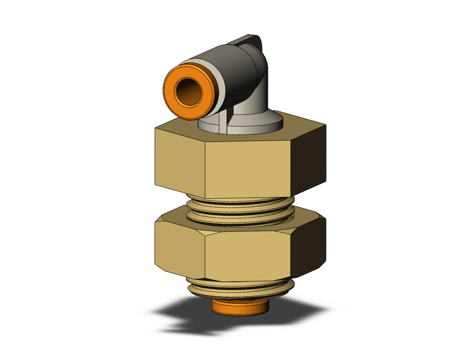 KQ2LE01-00A FITTING, BULKHEAD MALE ELBOW