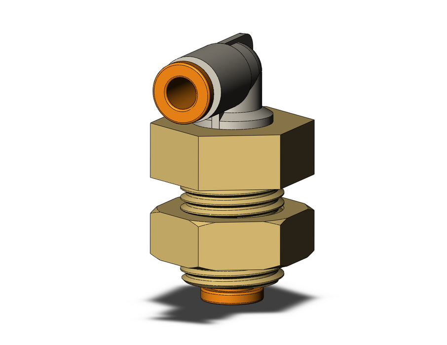 KQ2LE03-00A FITTING, BULKHEAD MALE ELBOW