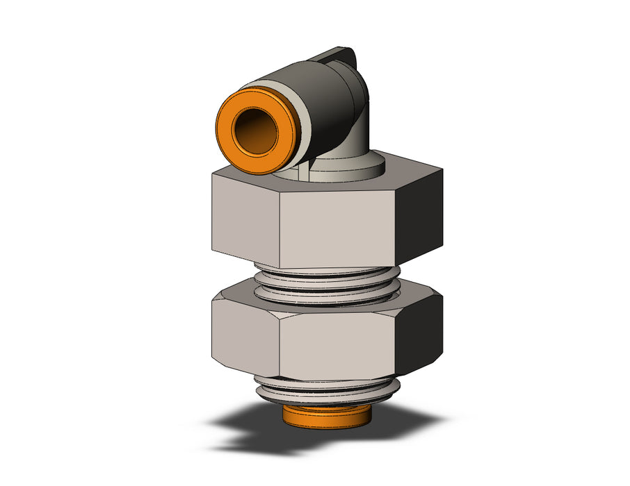 KQ2LE03-00N FITTING, BULKHEAD MALE ELBOW