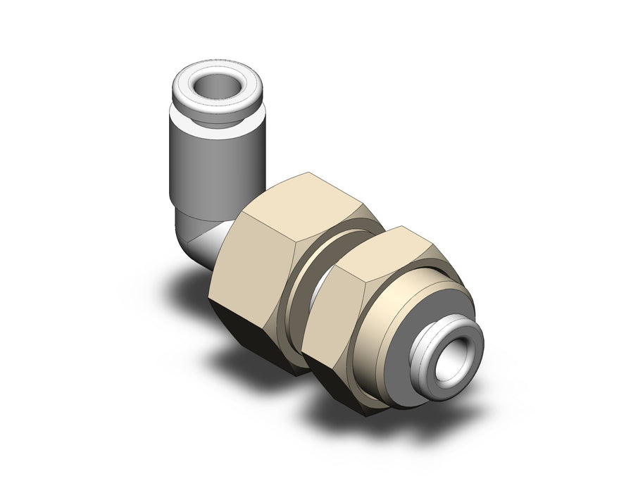 KQ2LE04-00N FITTING, BULKHEAD MALE ELBOW