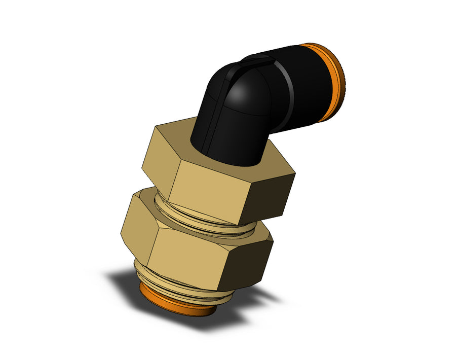 KQ2LE07-00A-X35 FITTING, BULKHEAD MALE ELBOW