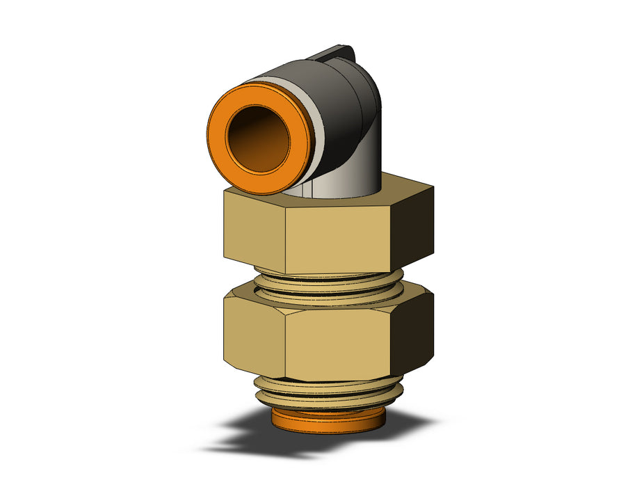 KQ2LE07-00A FITTING, BULKHEAD MALE ELBOW