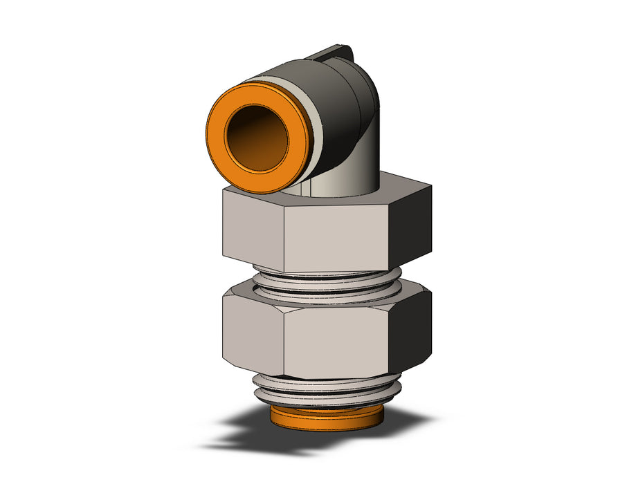 KQ2LE07-00N FITTING, BULKHEAD MALE ELBOW