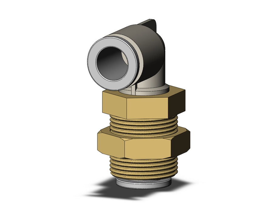 KQ2LE08-00A FITTING, BULKHEAD MALE ELBOW