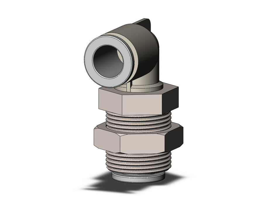 KQ2LE08-00N FITTING, BULKHEAD MALE ELBOW