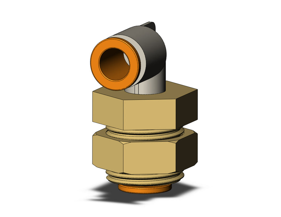 KQ2LE09-00A FITTING, BULKHEAD MALE ELBOW