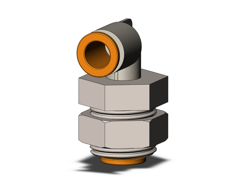 KQ2LE09-00N FITTING, BULKHEAD MALE ELBOW