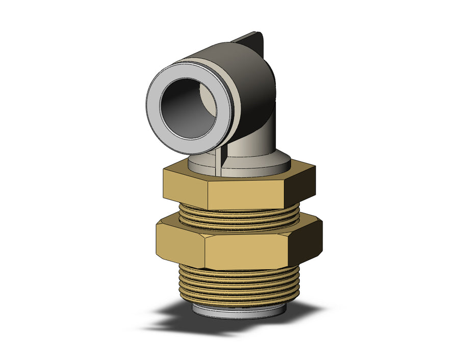 KQ2LE10-00A FITTING, BULKHEAD MALE ELBOW