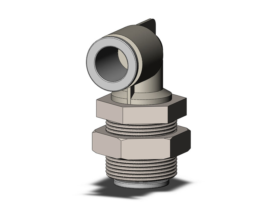 KQ2LE10-00N FITTING, BULKHEAD MALE ELBOW