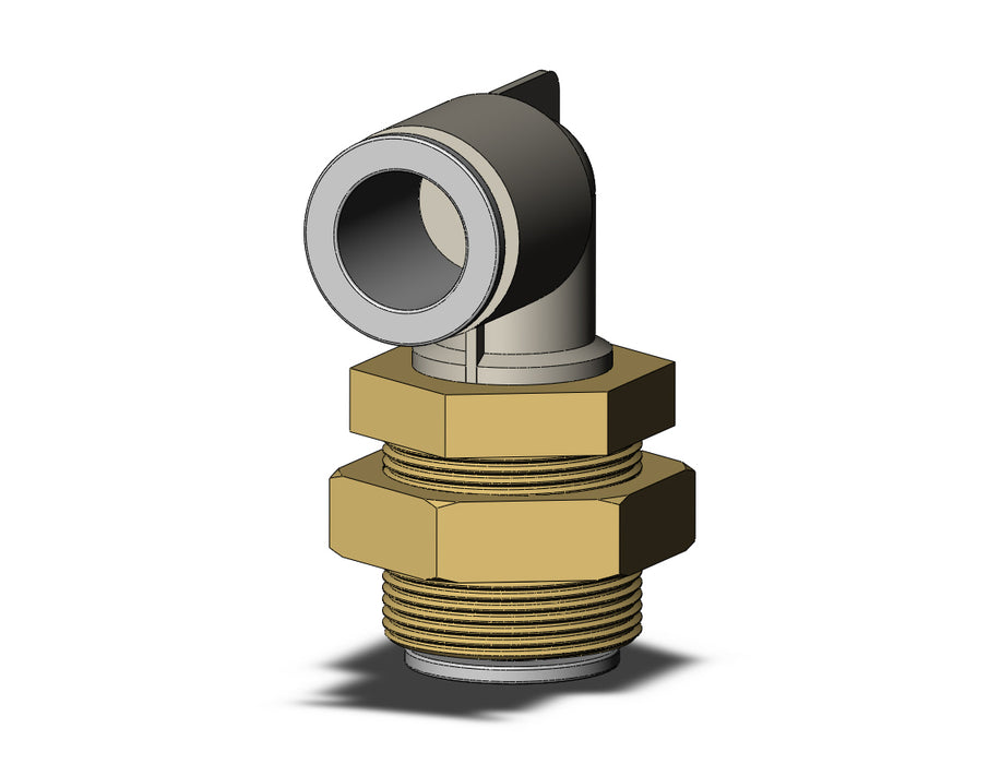 KQ2LE12-00A FITTING, BULKHEAD MALE ELBOW