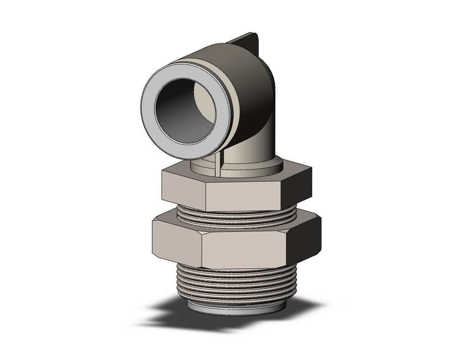 KQ2LE12-00N FITTING, BULKHEAD MALE ELBOW