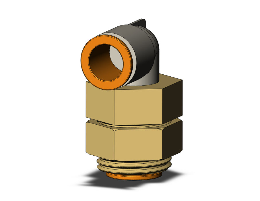 KQ2LE13-00A FITTING, BULKHEAD MALE ELBOW