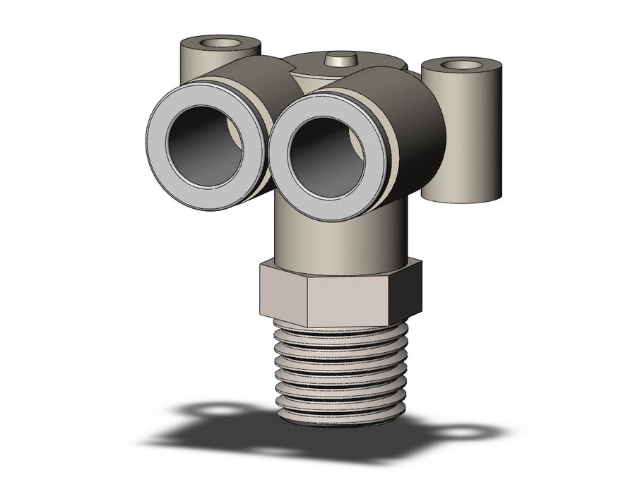 KQ2LU08-02NS FITTING, BRANCH UNION ELBOW