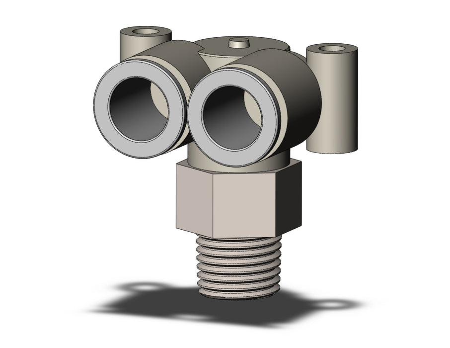 KQ2LU10-02NS FITTING, BRANCH UNION ELBOW