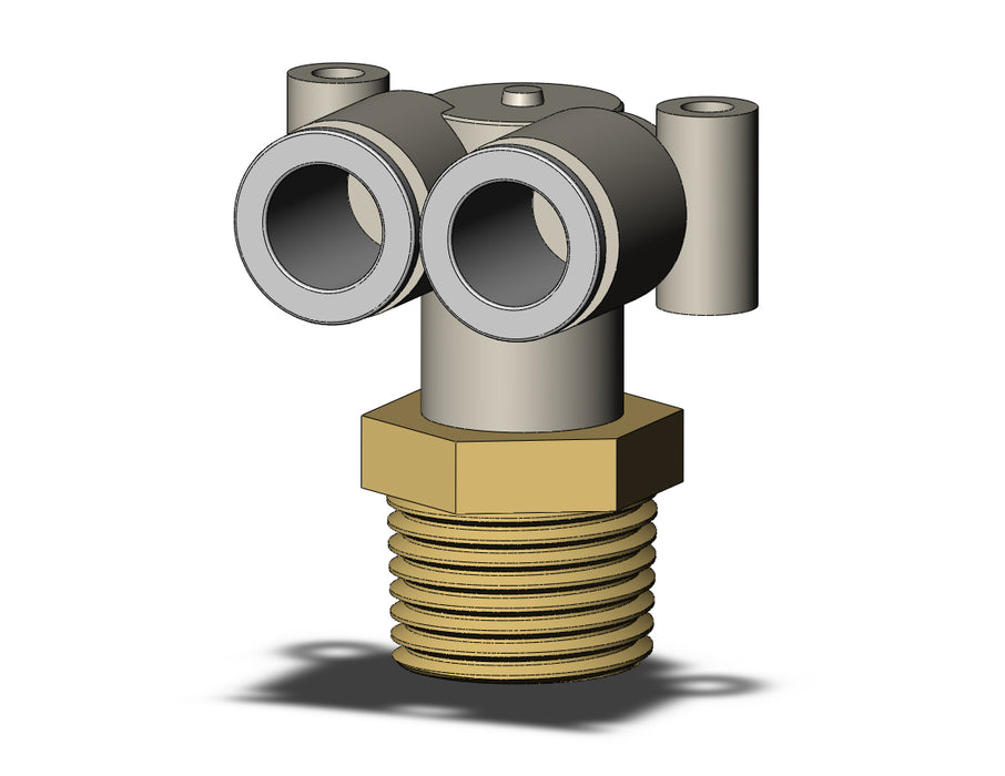 KQ2LU10-04AS FITTING, BRANCH UNION ELBOW