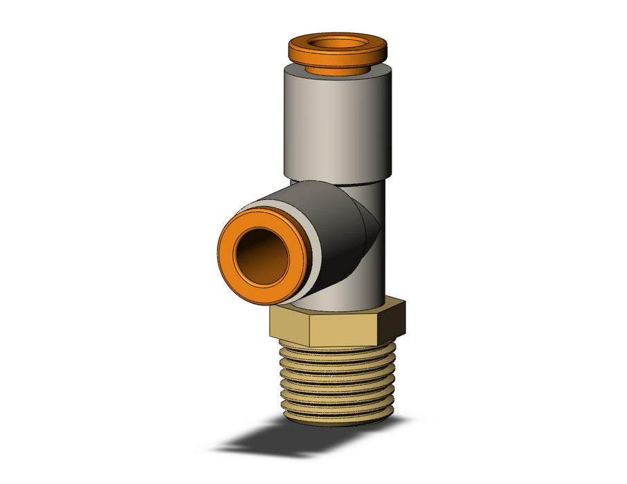 KQ2Y05-01AS FITTING, MALE RUN TEE