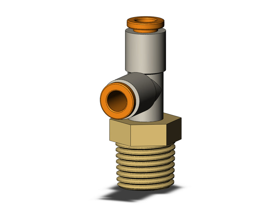 KQ2Y05-02AS FITTING, MALE RUN TEE