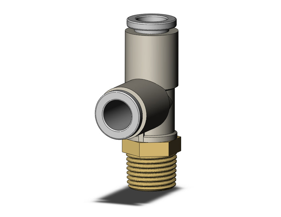 KQ2Y06-01AS FITTING, MALE RUN TEE