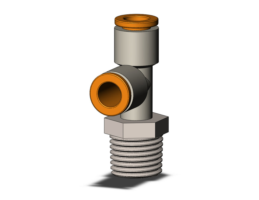 KQ2Y07-02N FITTING, MALE RUN TEE