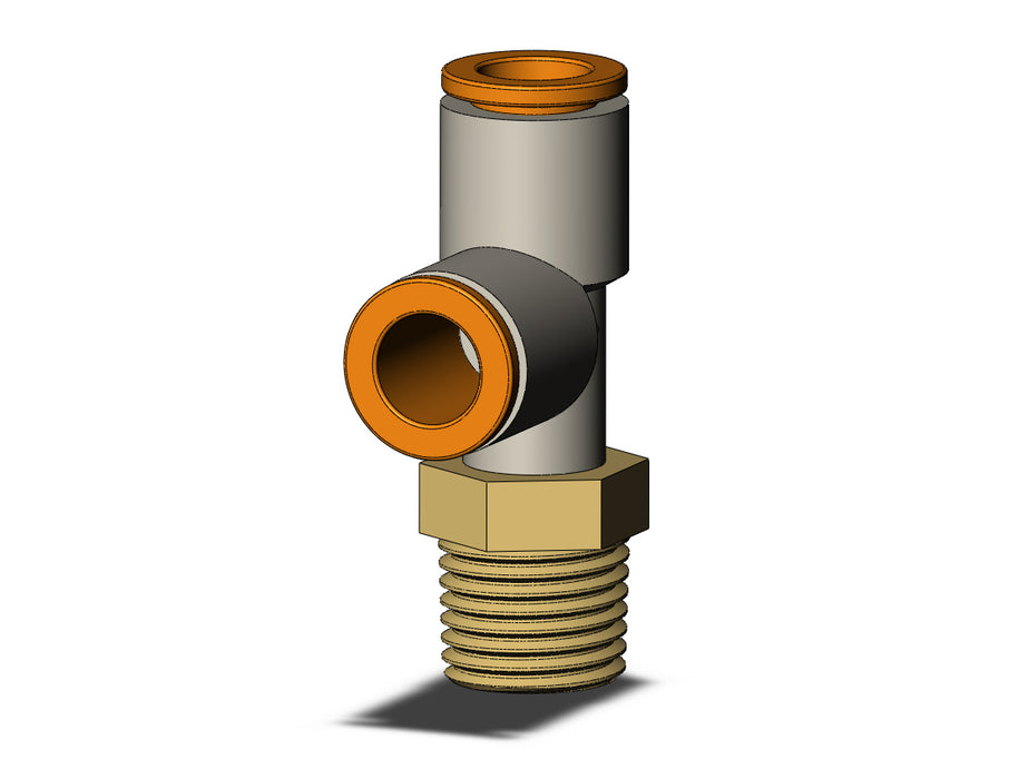 KQ2Y09-02AS FITTING, MALE RUN TEE