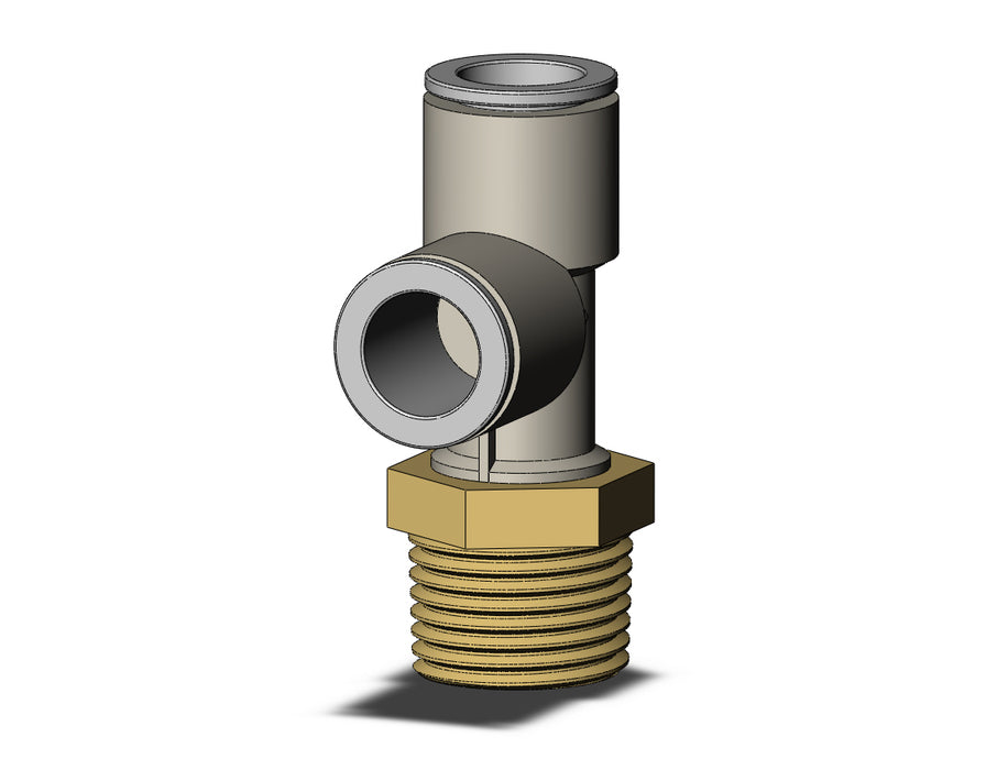 KQ2Y12-04A FITTING, MALE RUN TEE