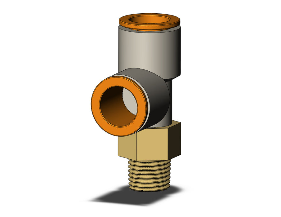 KQ2Y13-02AS FITTING, MALE RUN TEE